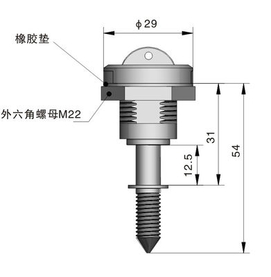 Chrome Plated Quarter Turn Lock Zinc Alloy Cylinder Cam Lock